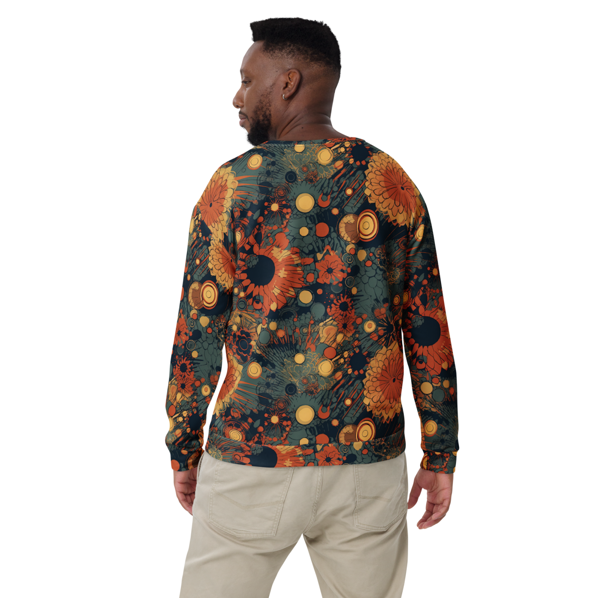 Trampled Flowers - Green/Blue - Unisex Sweatshirt - Image 9