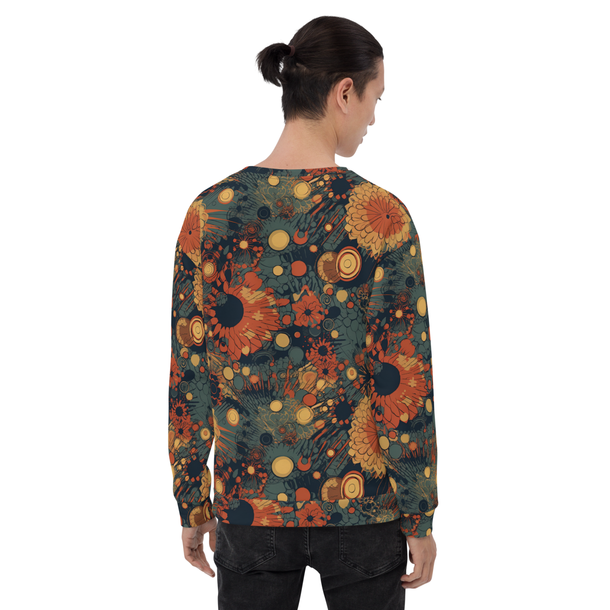 Trampled Flowers - Green/Blue - Unisex Sweatshirt - Image 13