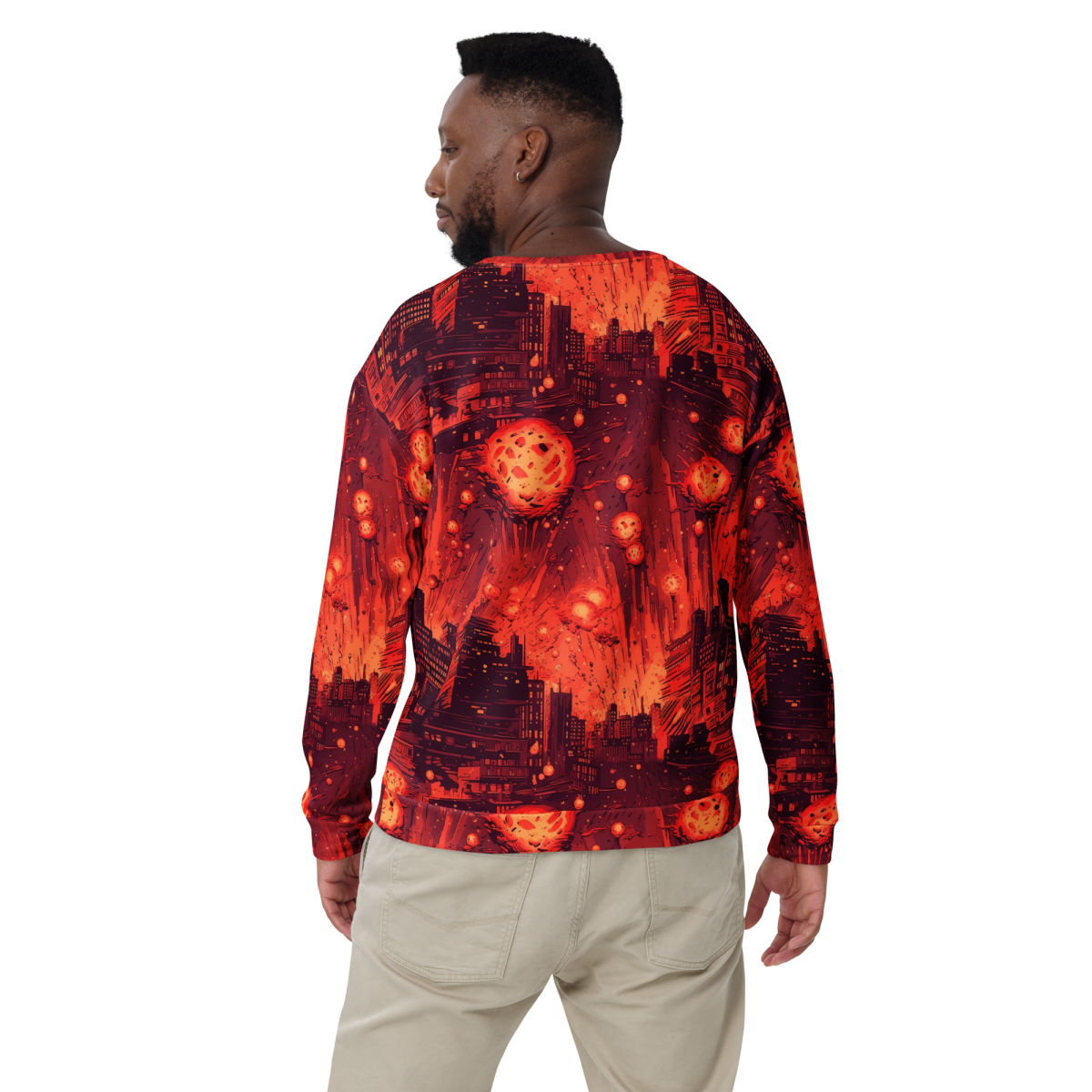 Meteor Strike - Red - Unisex Sweatshirt - Image 9