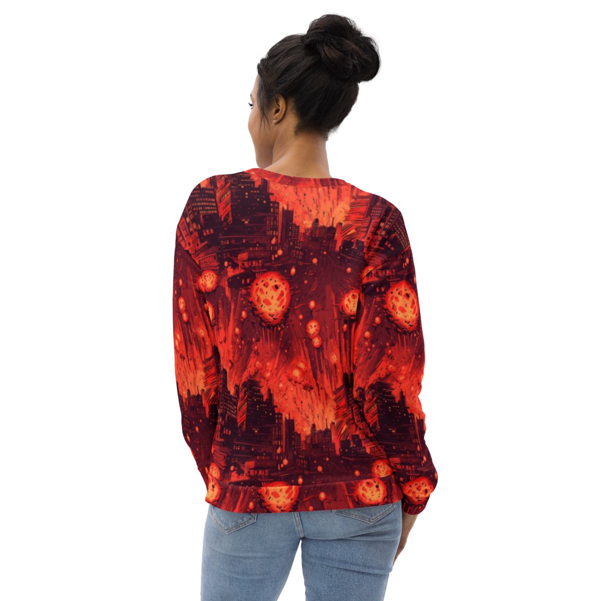 Meteor Strike - Red - Unisex Sweatshirt - Image 11