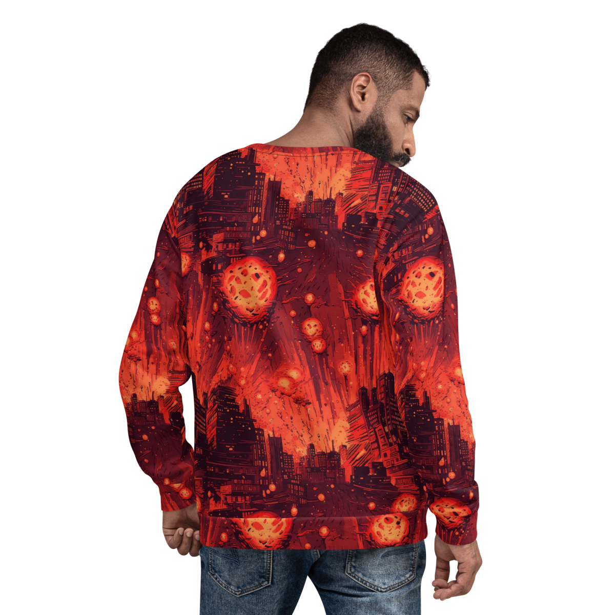 Meteor Strike - Red - Unisex Sweatshirt - Image 12