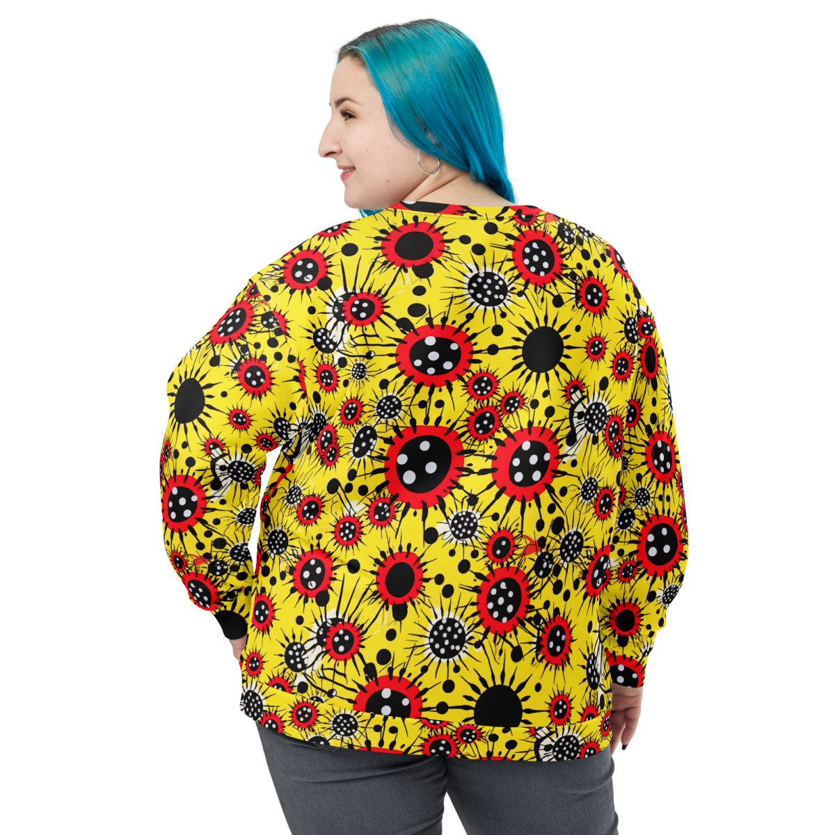 Virus Attack - Yellow/Red - Unisex Sweatshirt - Image 10