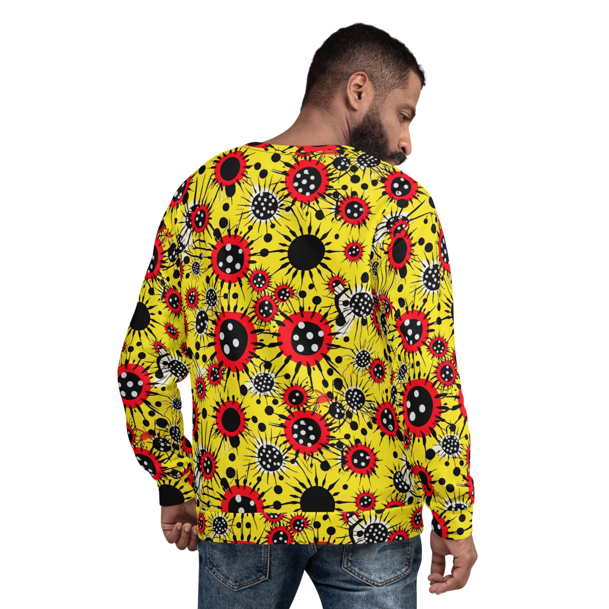Virus Attack - Yellow/Red - Unisex Sweatshirt - Image 12