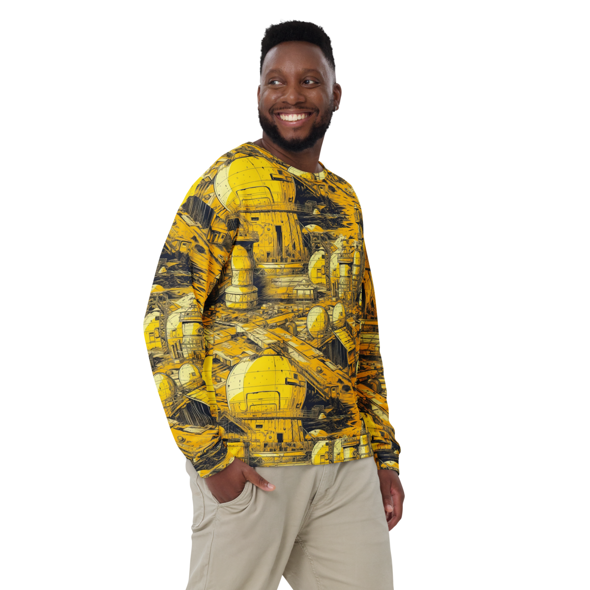 Moon Base - Yellown - Unisex Sweatshirt - Image 2