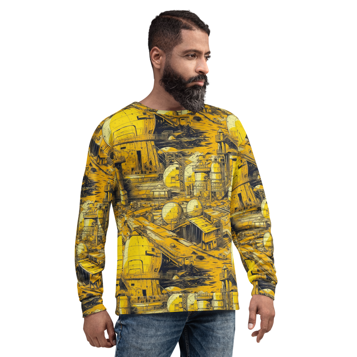 Moon Base - Yellown - Unisex Sweatshirt - Image 6