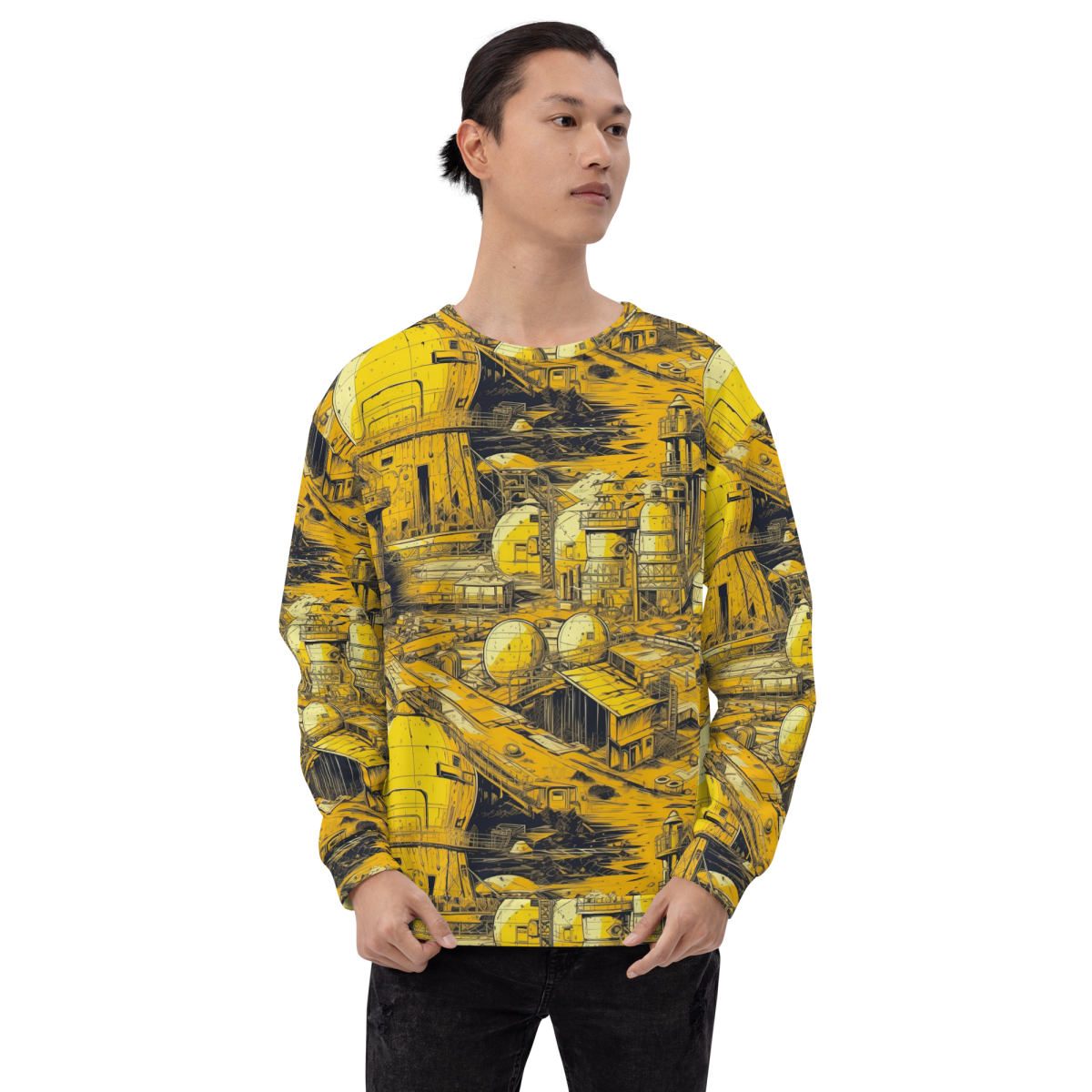 Moon Base - Yellown - Unisex Sweatshirt - Image 7