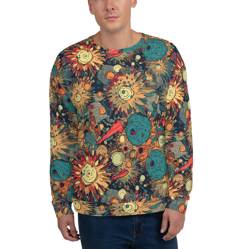 Flaming Fission - Blue/Yellow - Unisex Sweatshirt