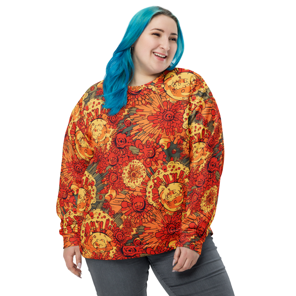 Fusion - Orange - Unisex Sweatshirt - Image 4