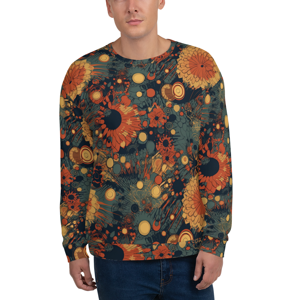 Trampled Flowers - Green/Blue - Unisex Sweatshirt