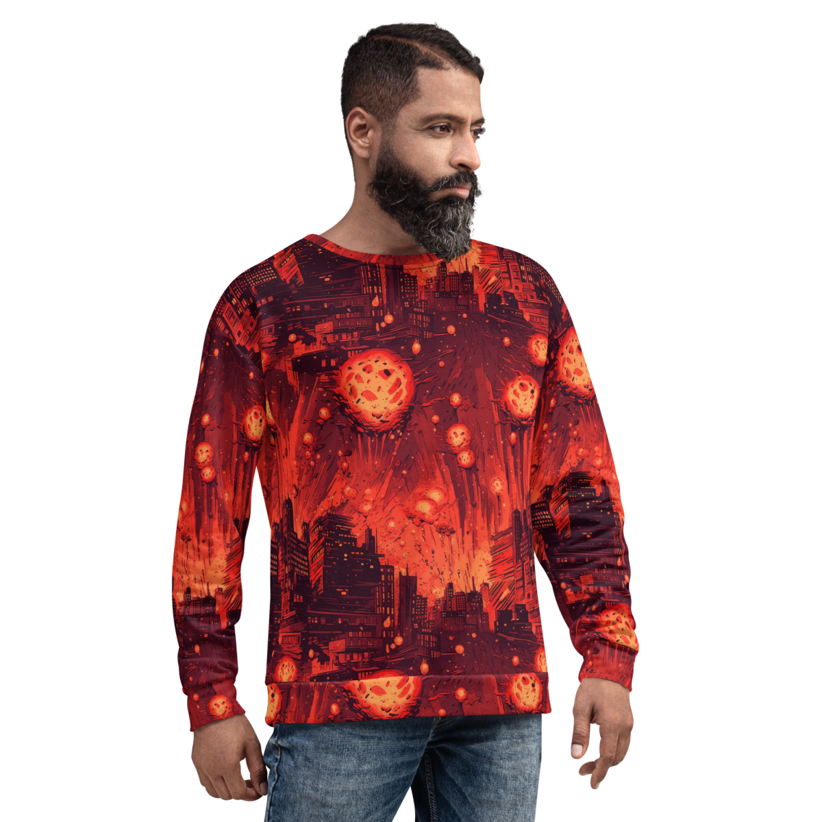 Meteor Strike - Red - Unisex Sweatshirt - Image 6