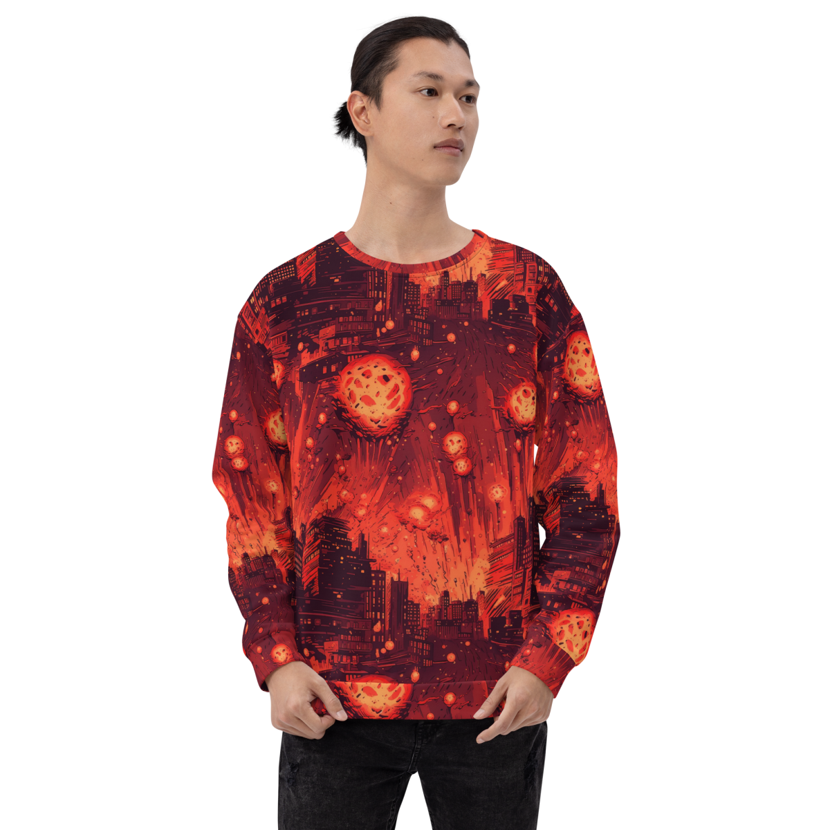 Meteor Strike - Red - Unisex Sweatshirt - Image 7