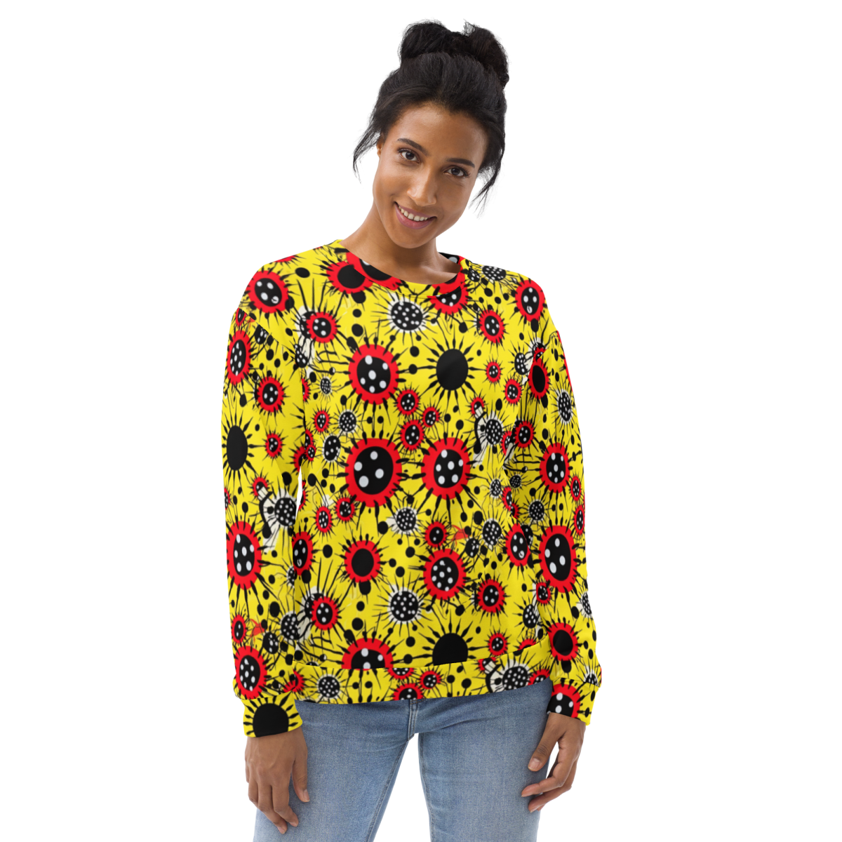Virus Attack - Yellow/Red - Unisex Sweatshirt - Image 5