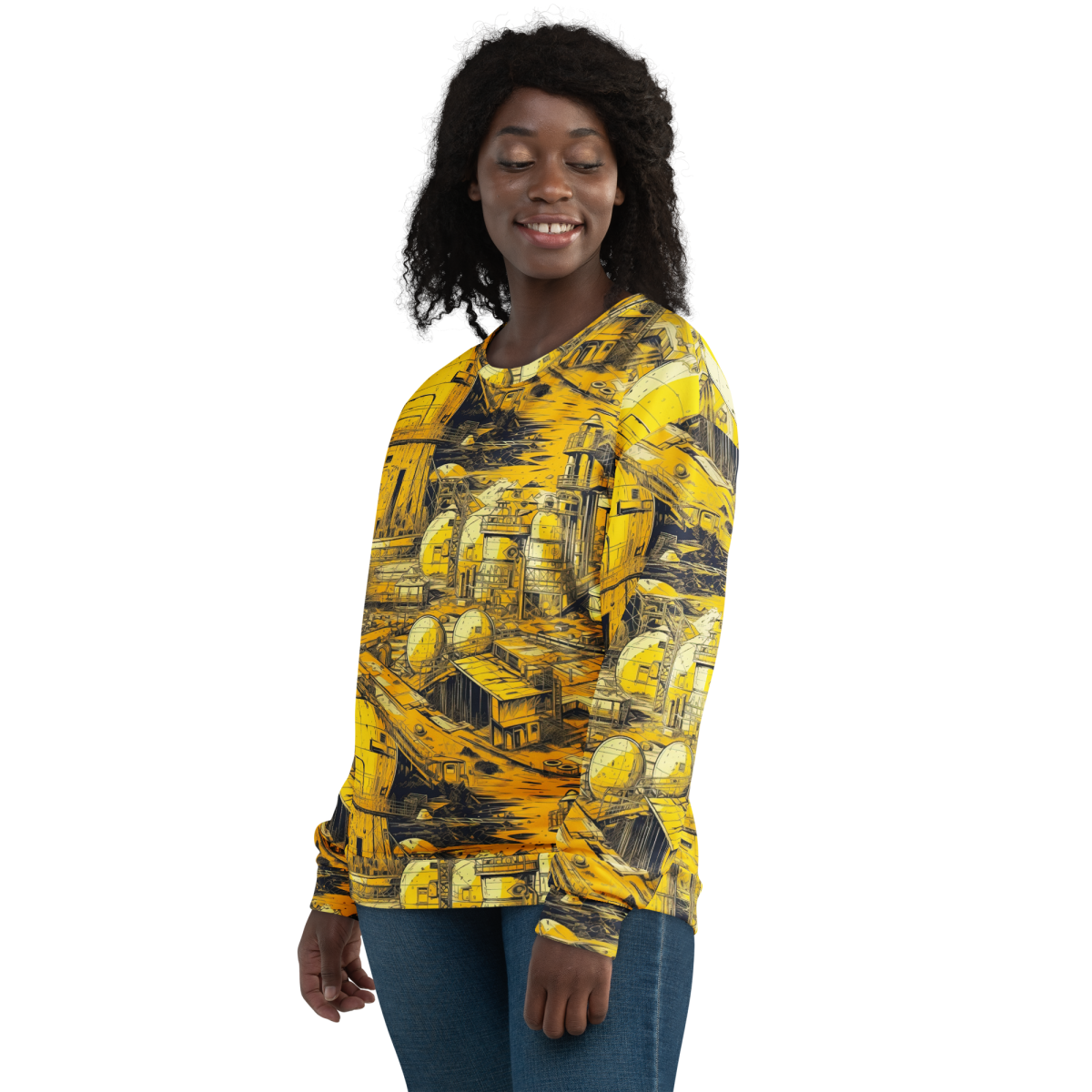 Moon Base - Yellown - Unisex Sweatshirt - Image 18