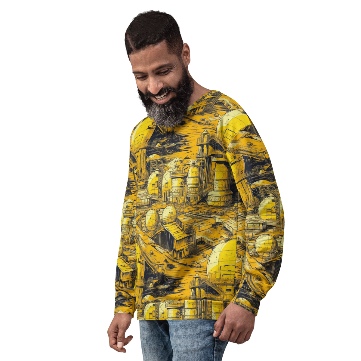 Moon Base - Yellown - Unisex Sweatshirt - Image 21