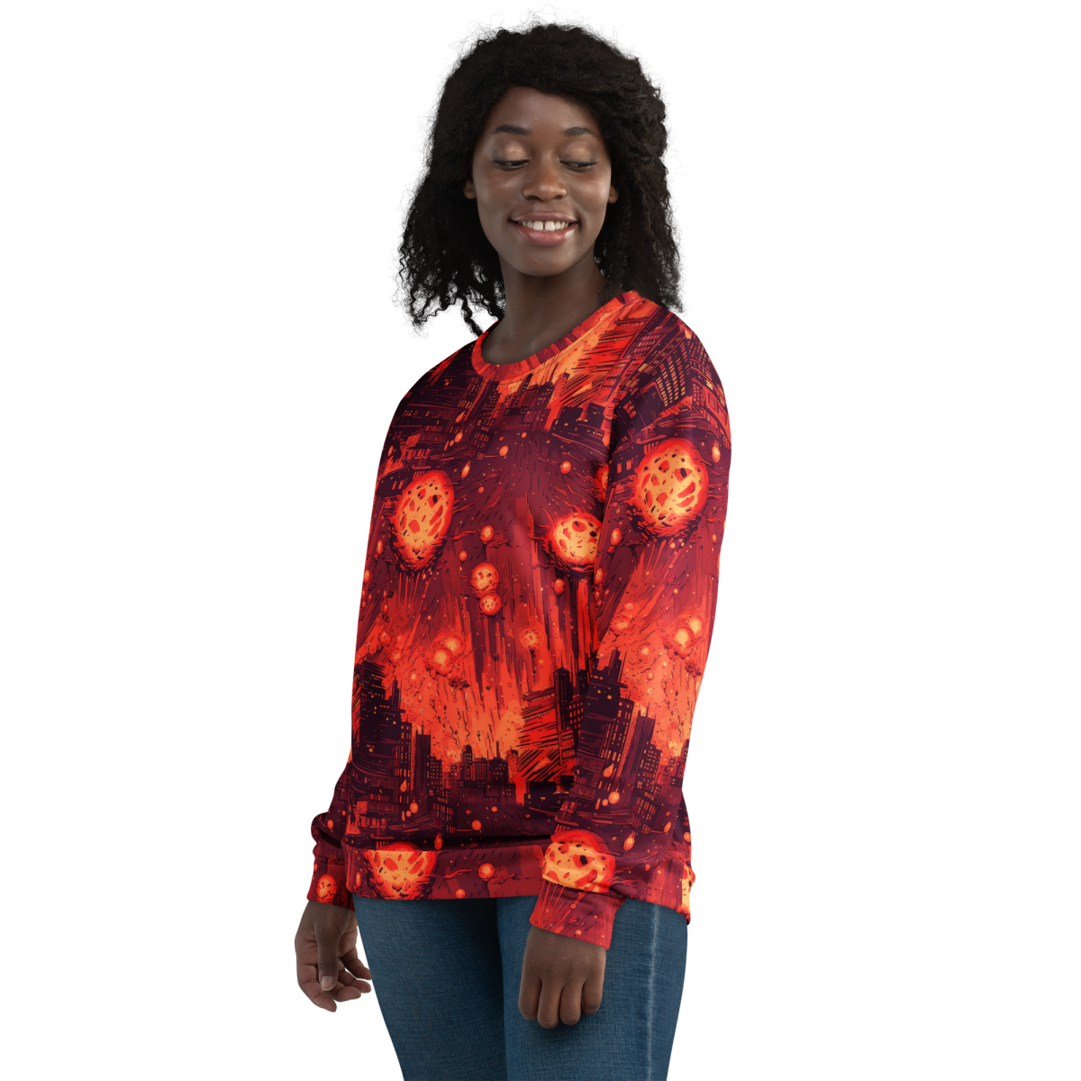 Meteor Strike - Red - Unisex Sweatshirt - Image 19