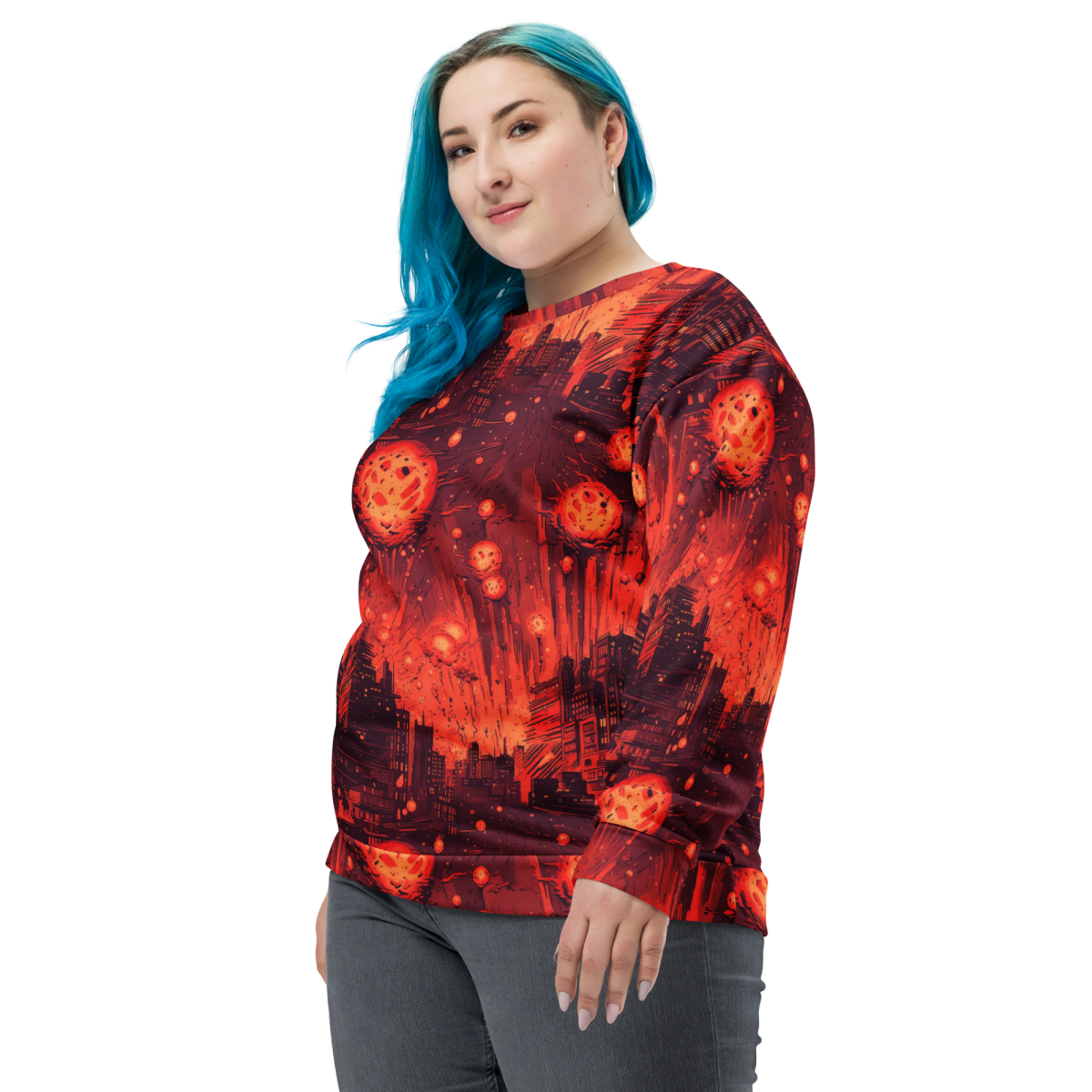 Meteor Strike - Red - Unisex Sweatshirt - Image 20
