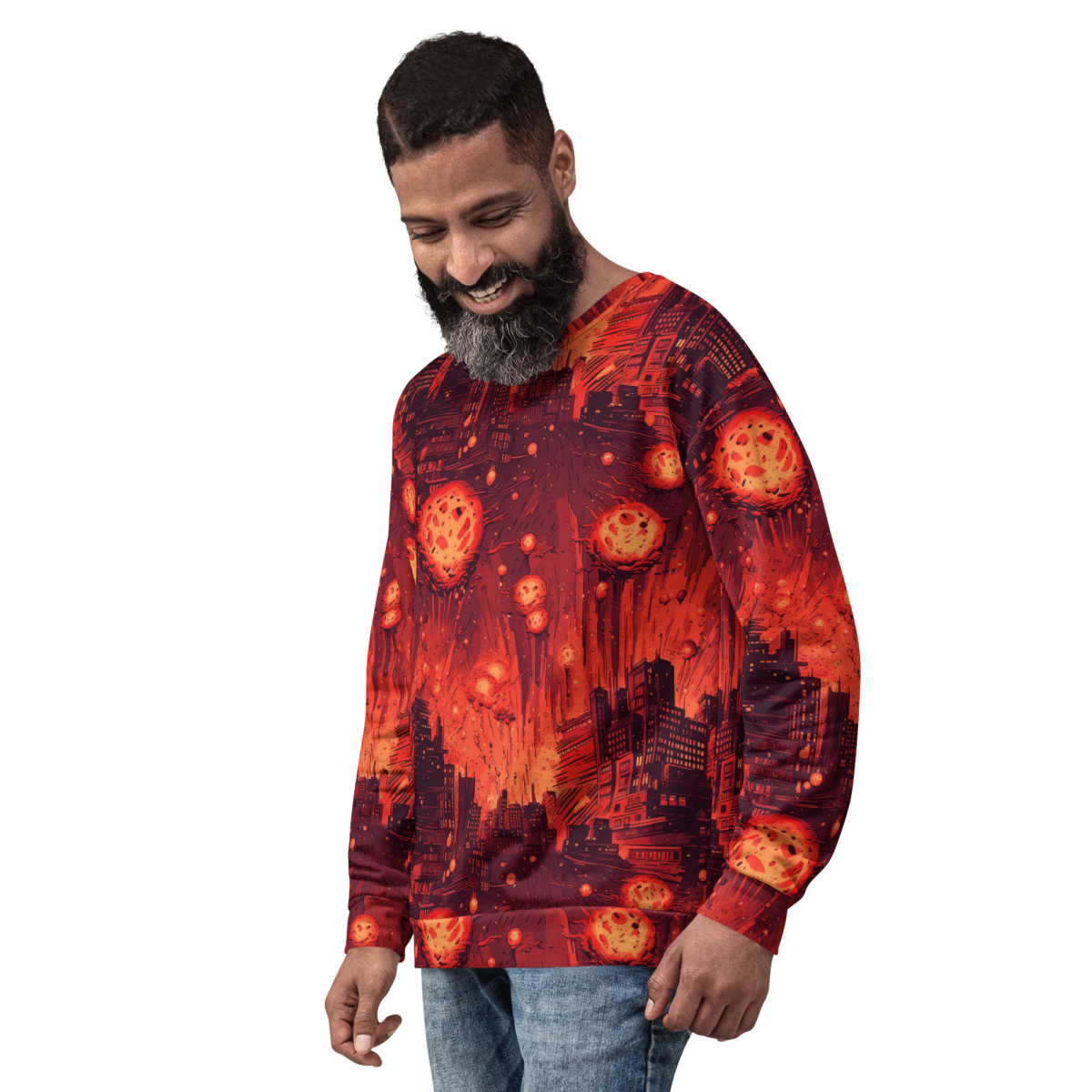 Meteor Strike - Red - Unisex Sweatshirt - Image 22