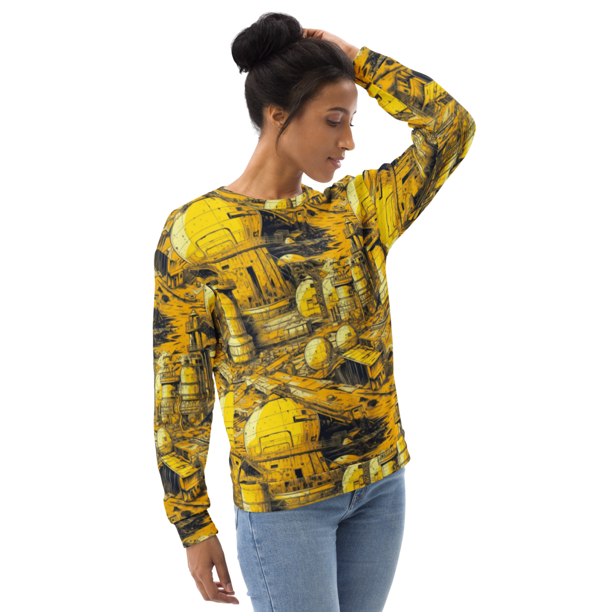Moon Base - Yellown - Unisex Sweatshirt - Image 14