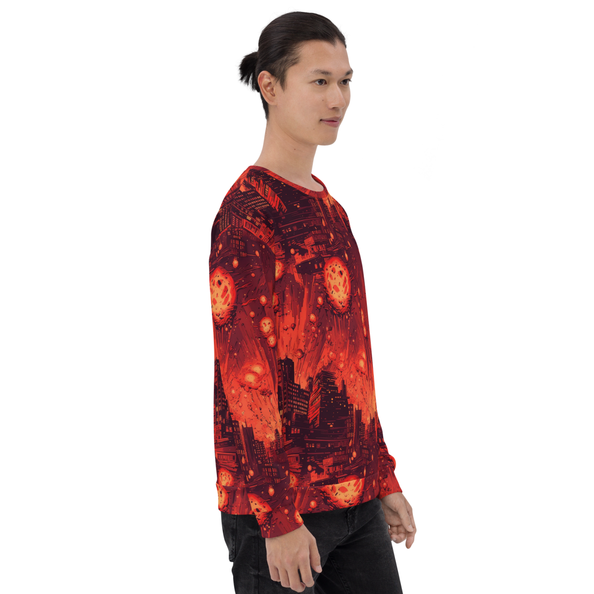 Meteor Strike - Red - Unisex Sweatshirt - Image 17