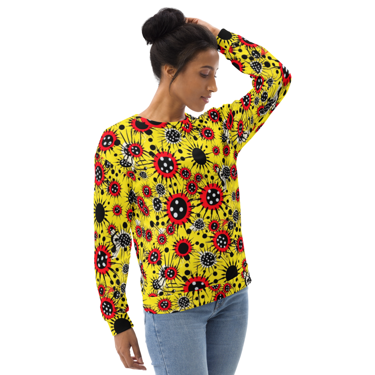 Virus Attack - Yellow/Red - Unisex Sweatshirt - Image 15