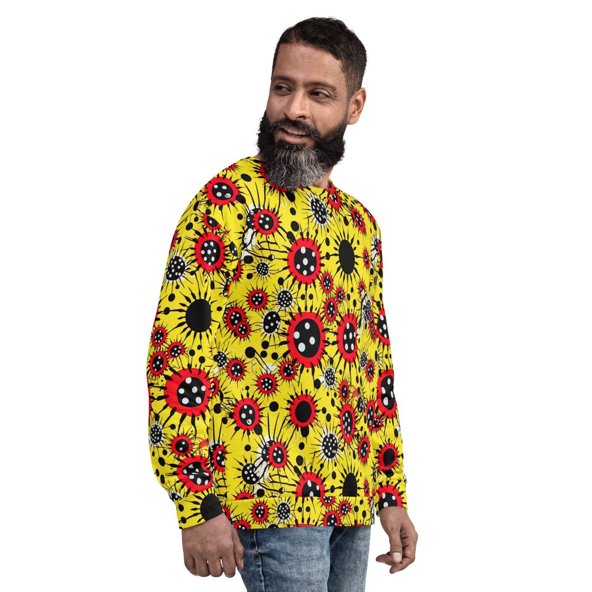 Virus Attack - Yellow/Red - Unisex Sweatshirt - Image 16