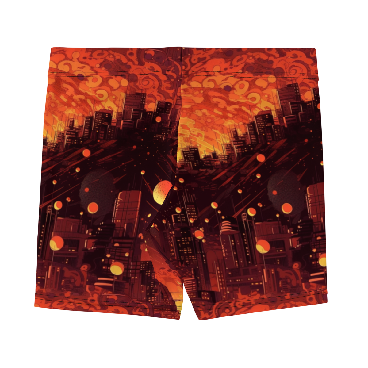 Spiral Flame - Orange/Black - Women's Shorts - Image 16