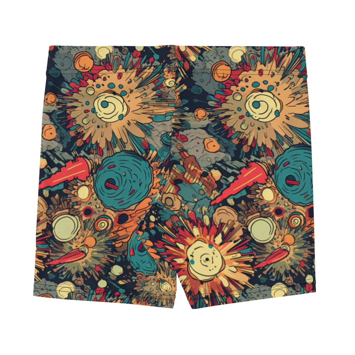 Flaming Fission - Blue/Yellow - Women's Shorts - Image 16