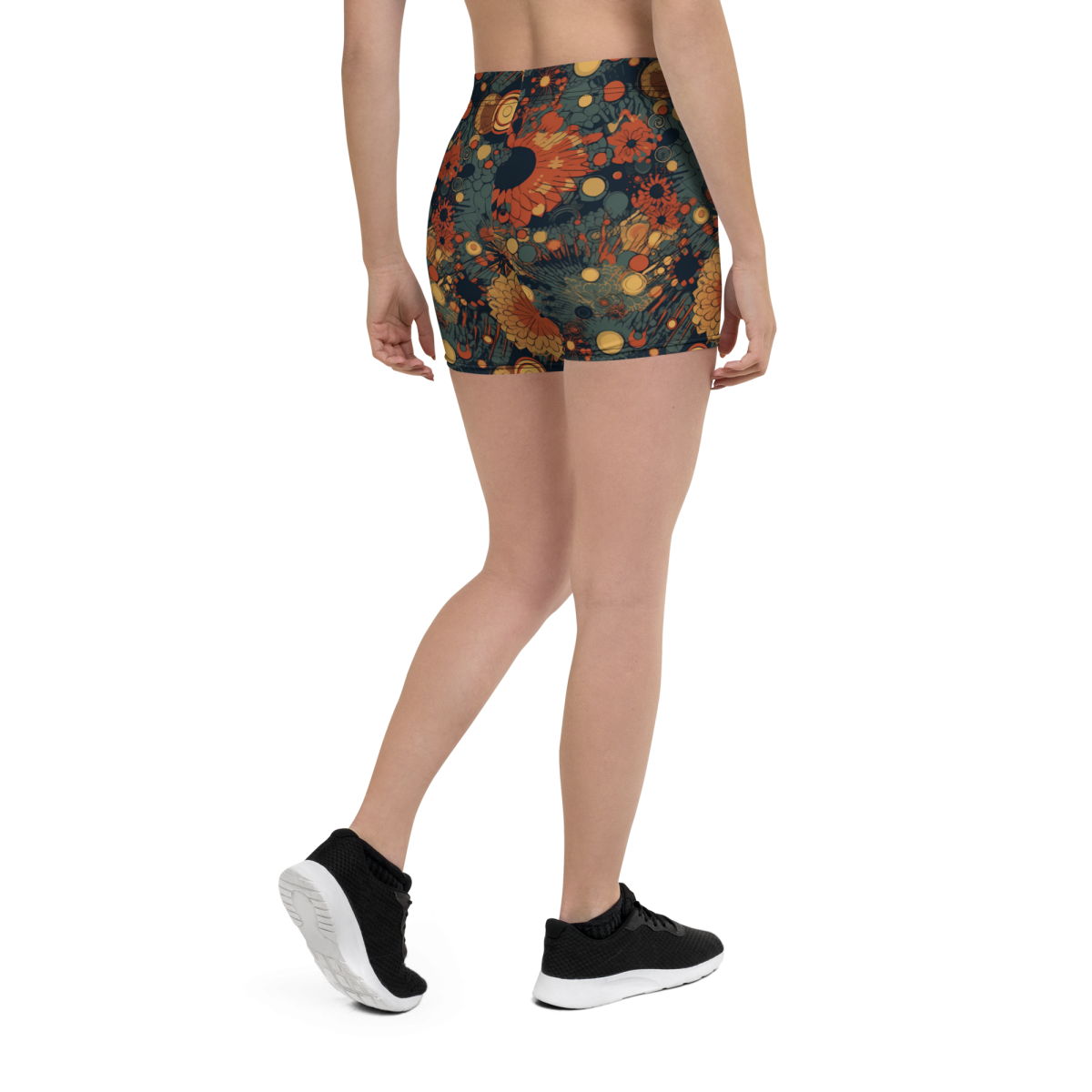 Trampled Flowers - Green/Blue - Women's Shorts - Image 6