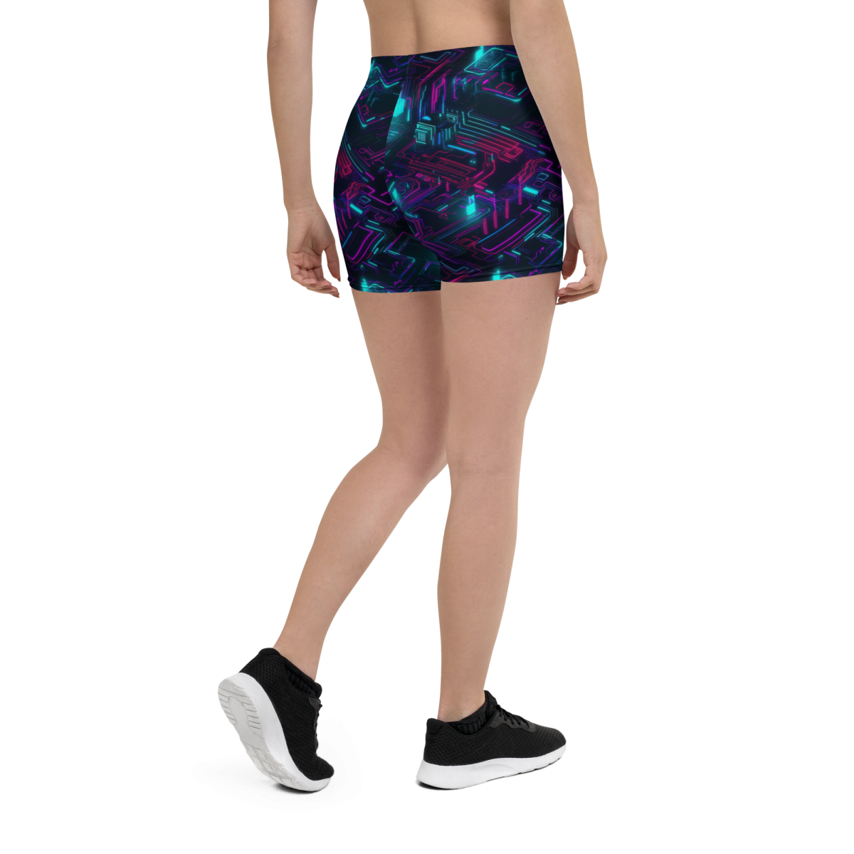Cyberspace Circuits - Blue - Women's Shorts - Image 6