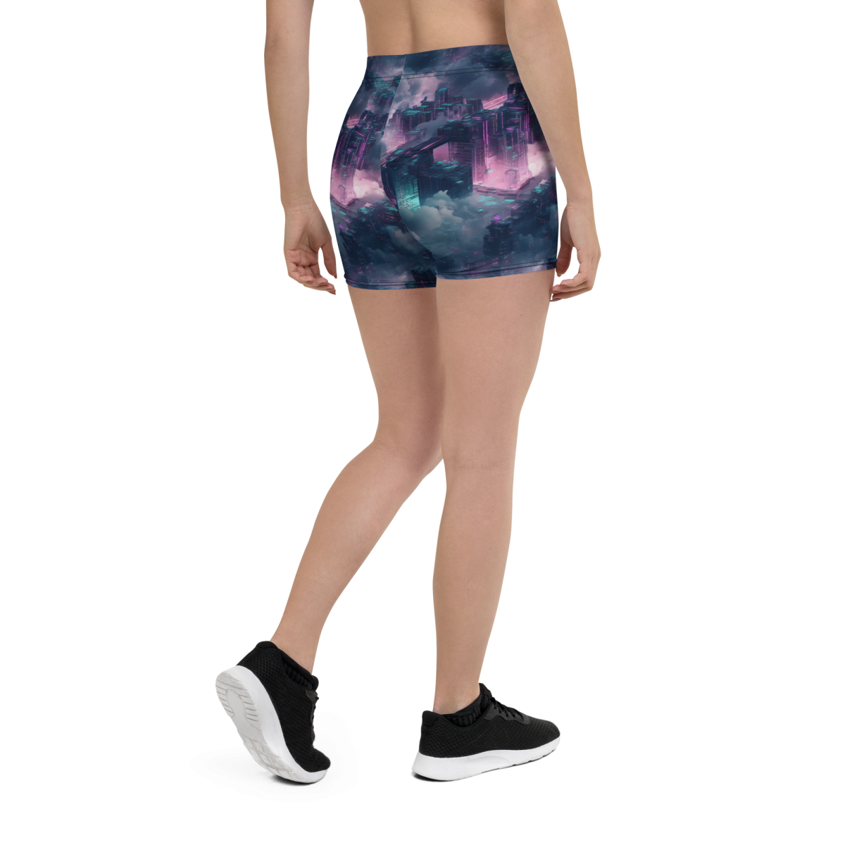 Cloudy City - Blue/Magenta - Women's Shorts - Image 6