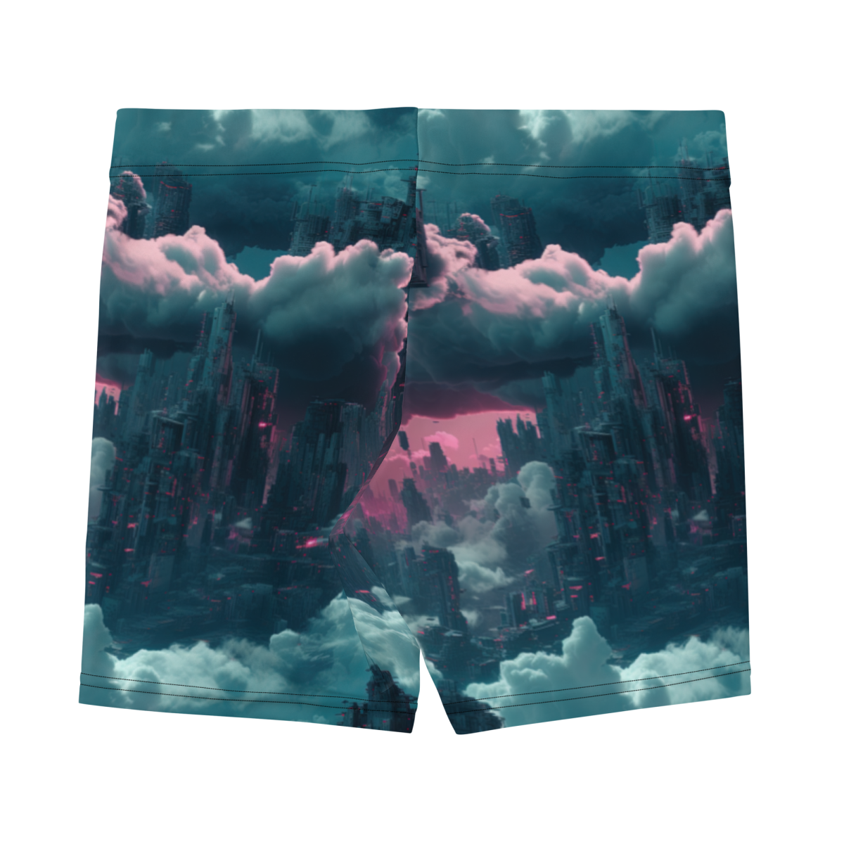 Cloudy Skyscraper - Blue/Magenta - Women's Shorts - Image 16