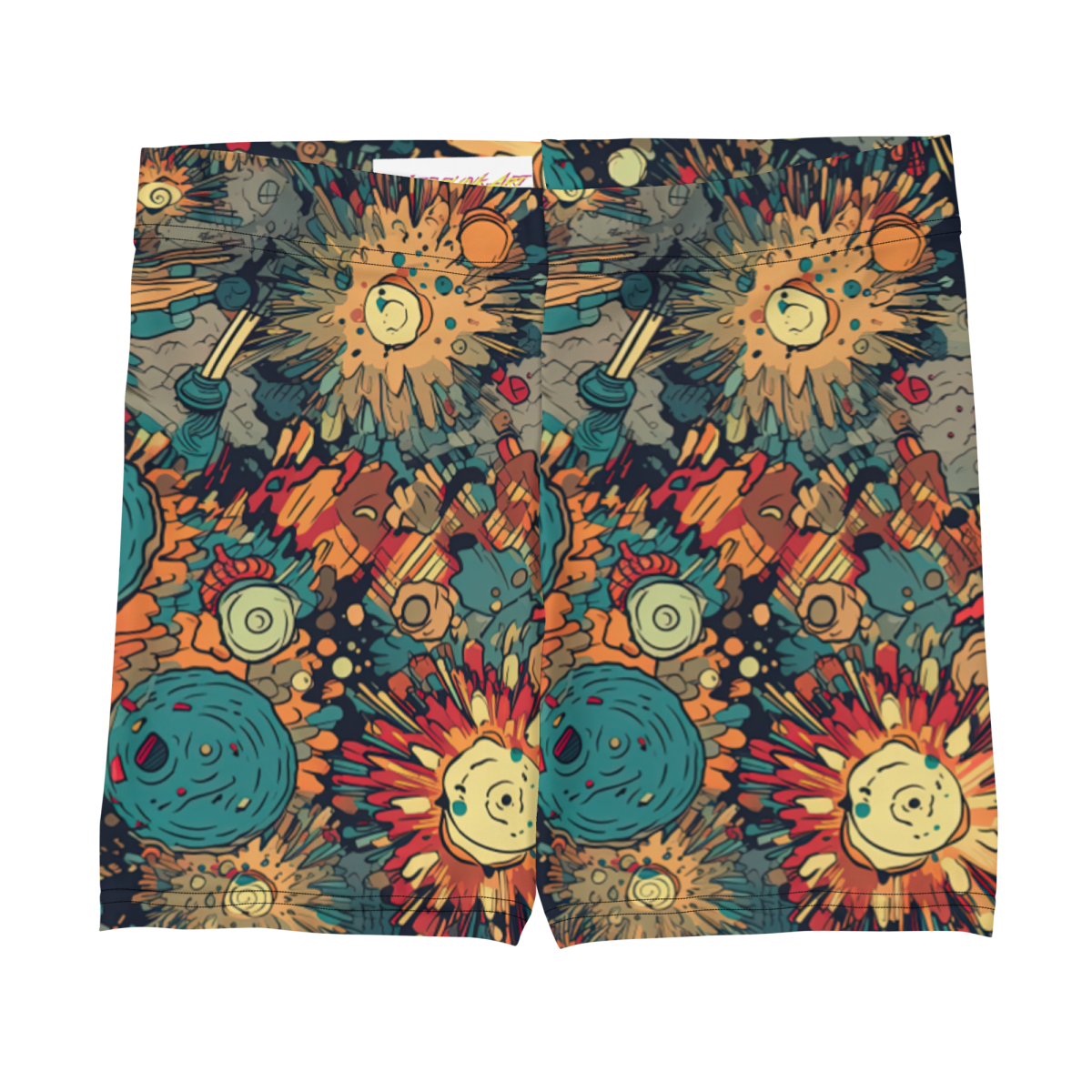 Flaming Fission - Blue/Yellow - Women's Shorts