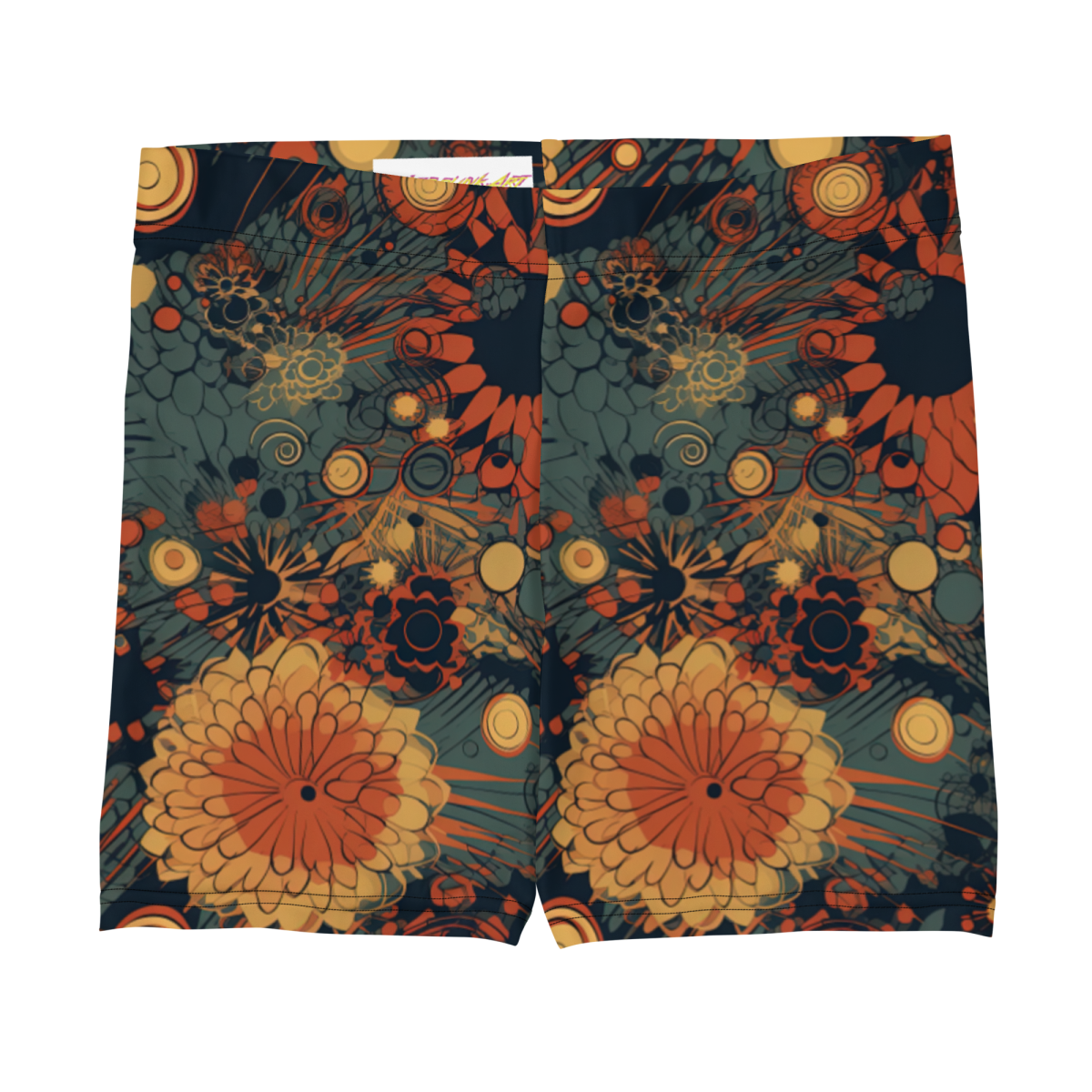Trampled Flowers - Green/Blue - Women's Shorts