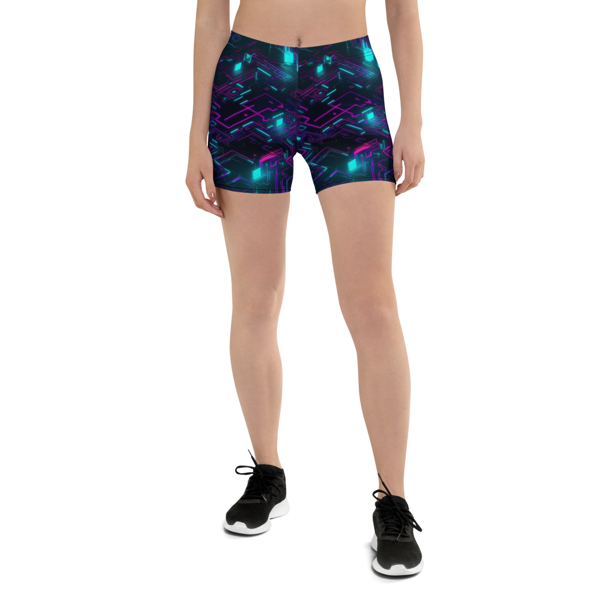 Cyberspace Circuits - Blue - Women's Shorts - Image 7