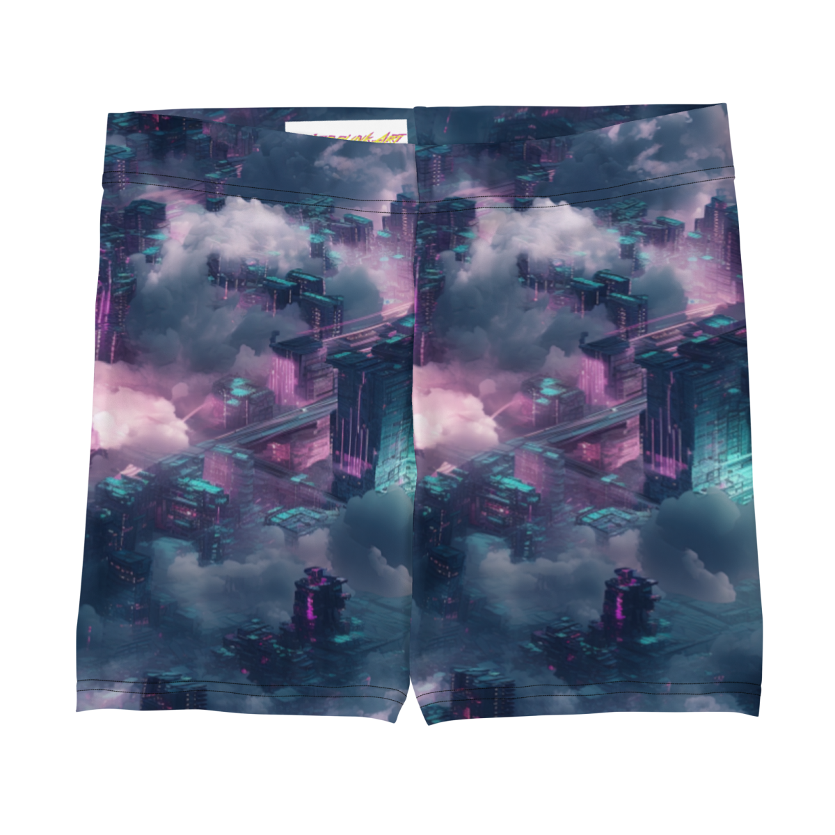 Cloudy City - Blue/Magenta - Women's Shorts