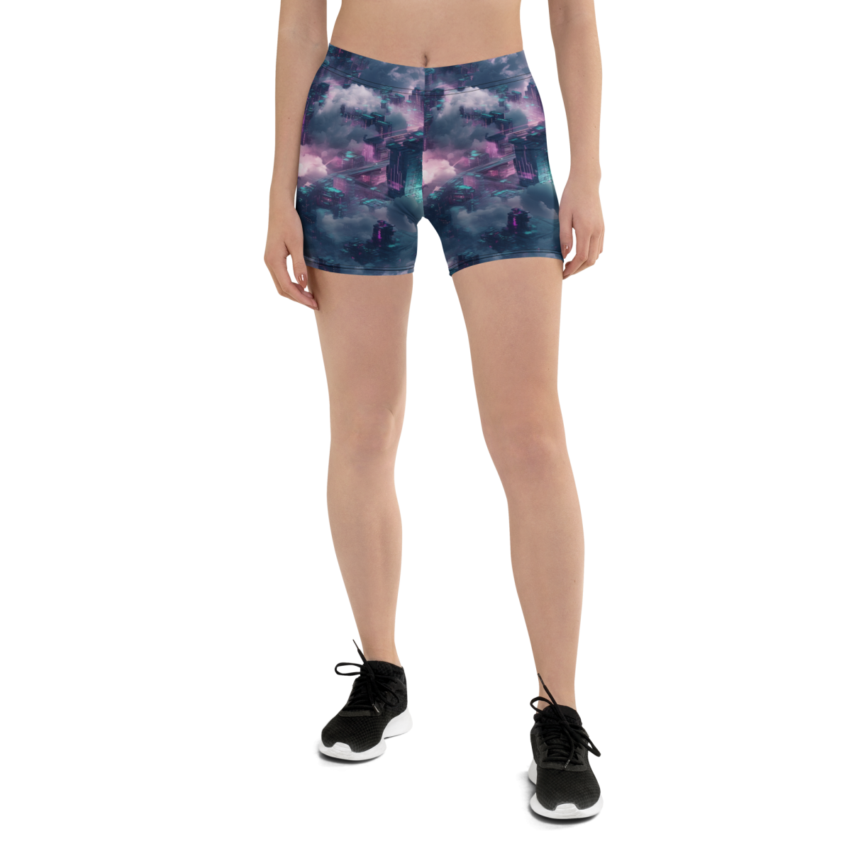 Cloudy City - Blue/Magenta - Women's Shorts - Image 7