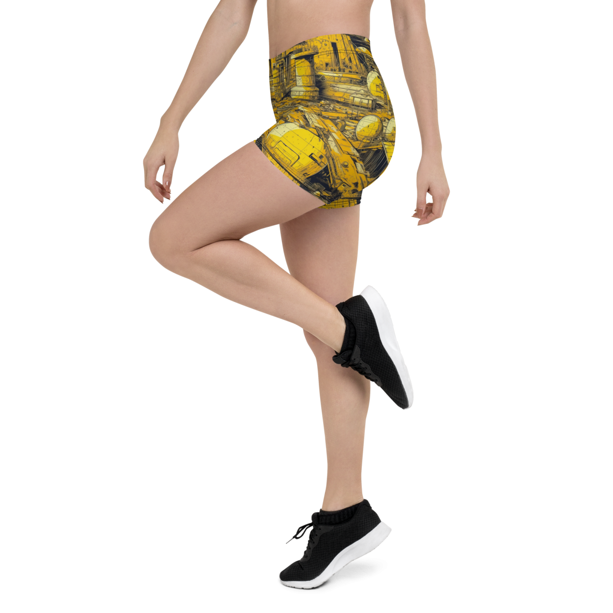 Moon Base - Yellow - Women's Shorts - Image 3