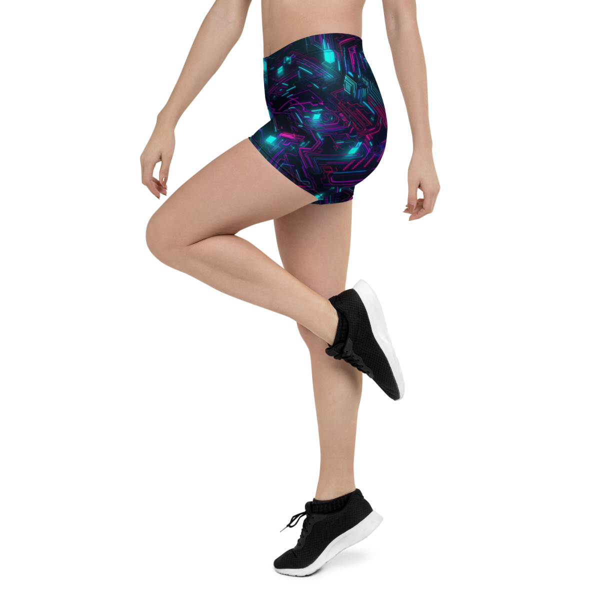 Cyberspace Circuits - Blue - Women's Shorts - Image 4