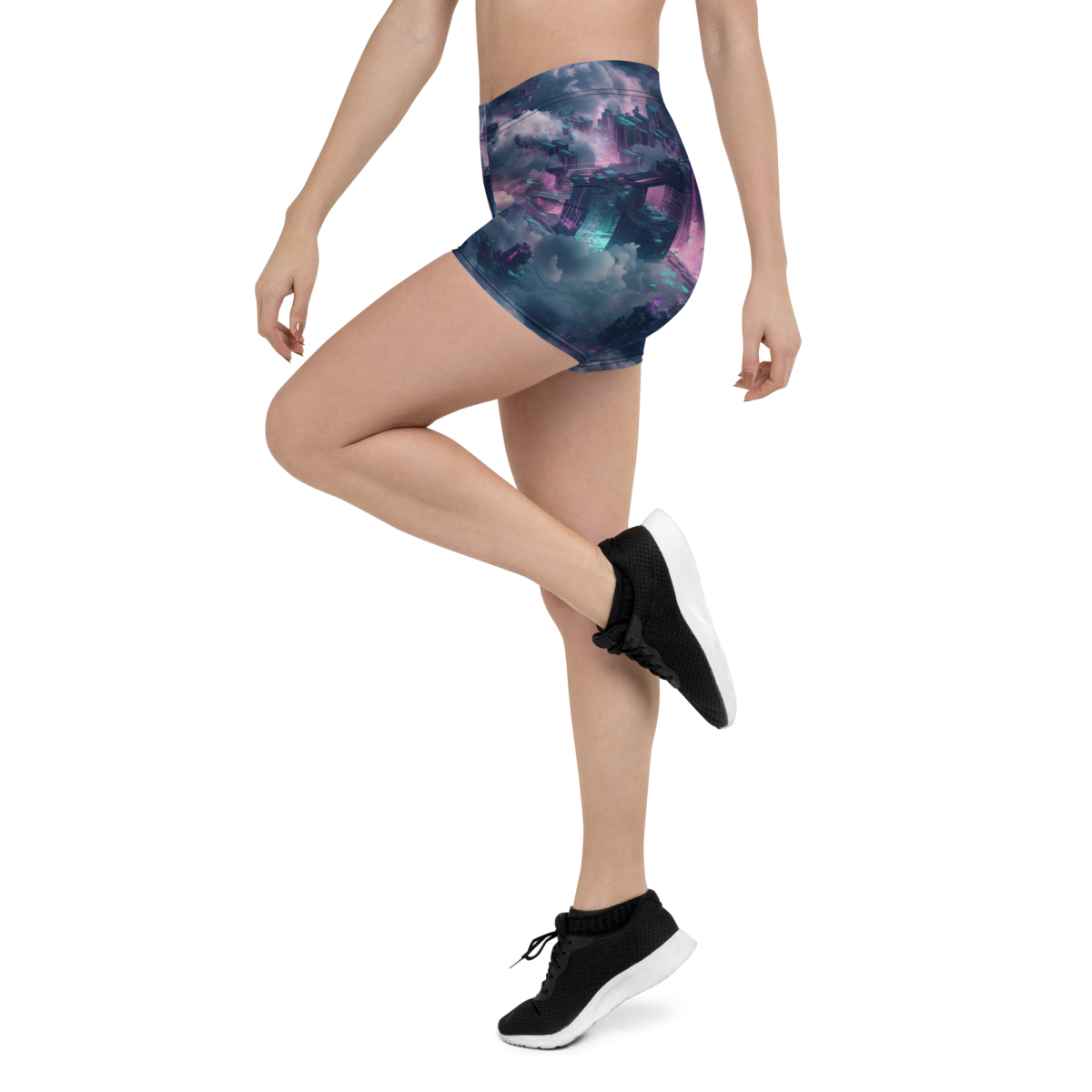 Cloudy City - Blue/Magenta - Women's Shorts - Image 4