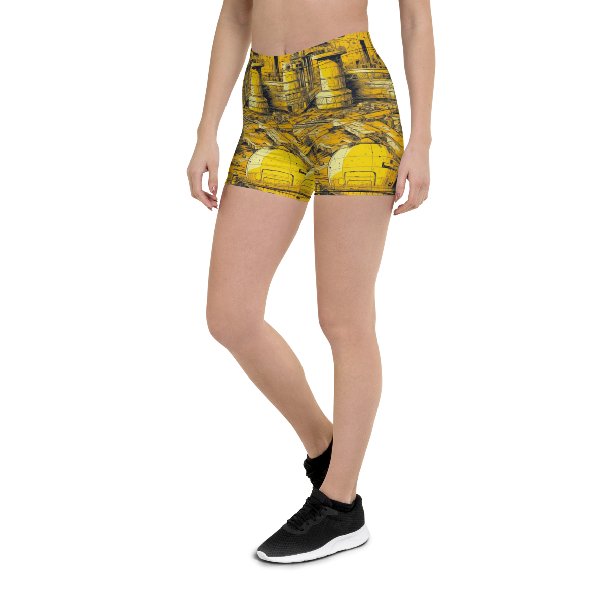 Moon Base - Yellow - Women's Shorts - Image 2