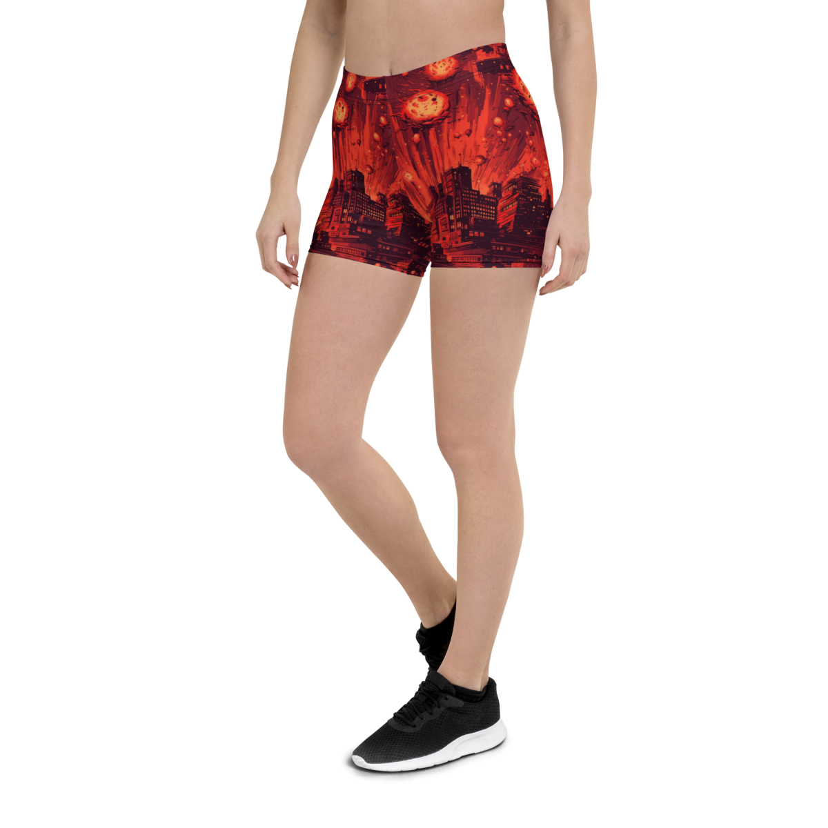 Meteor Strike - Red - Women's Shorts - Image 3