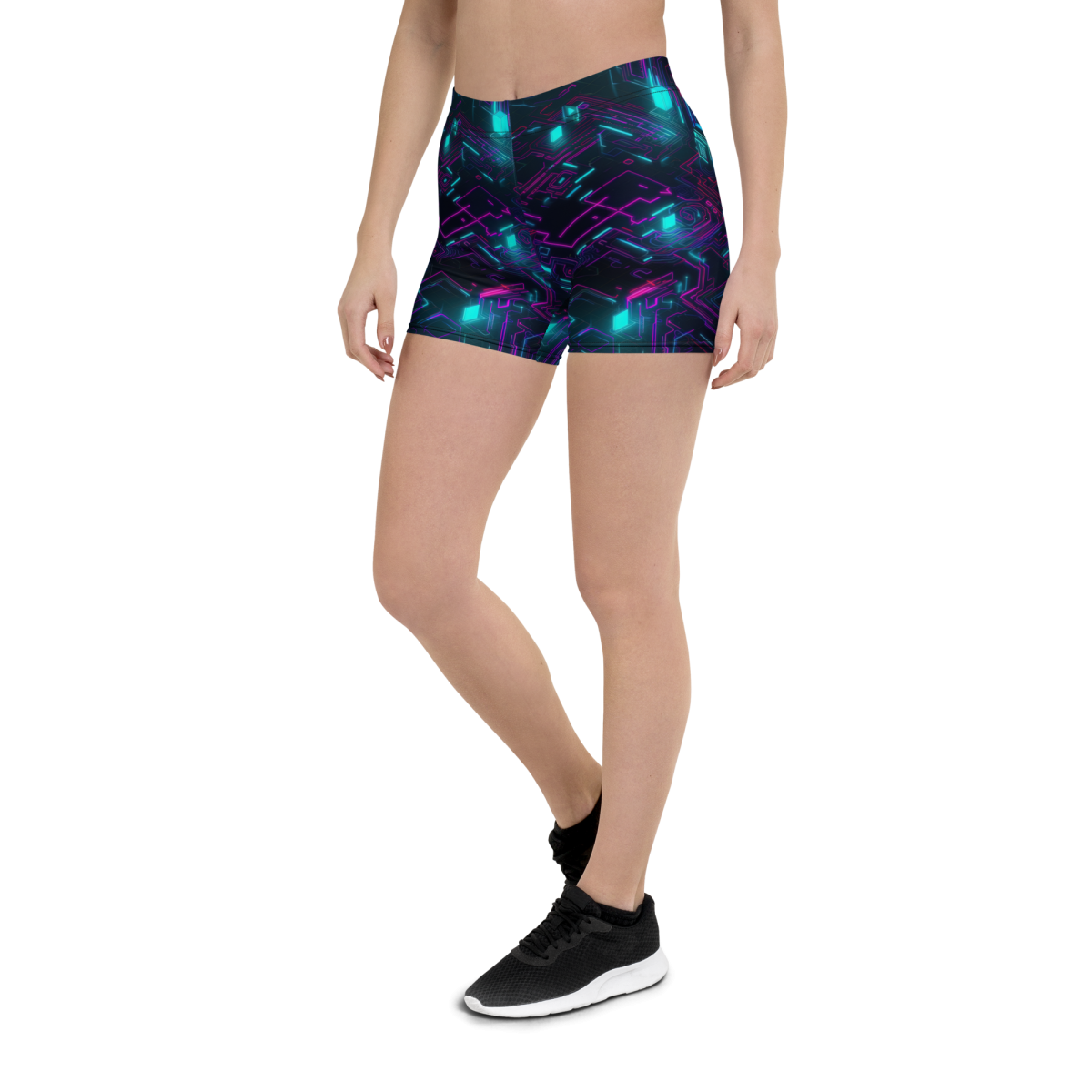 Cyberspace Circuits - Blue - Women's Shorts - Image 3