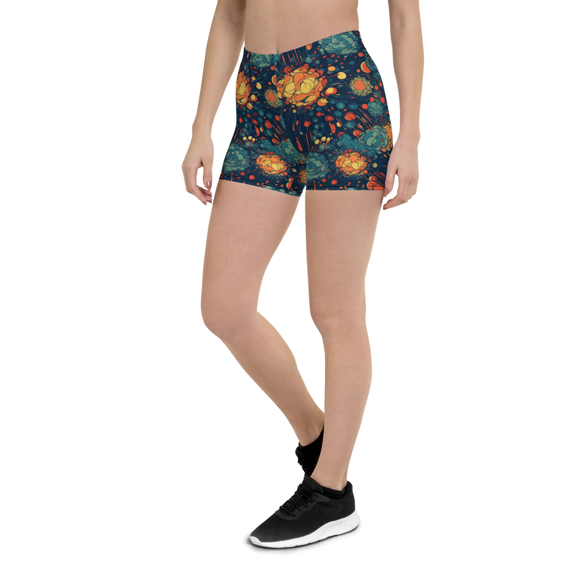 Subatomic Schism Dark Blue Women's Shorts - Image 3