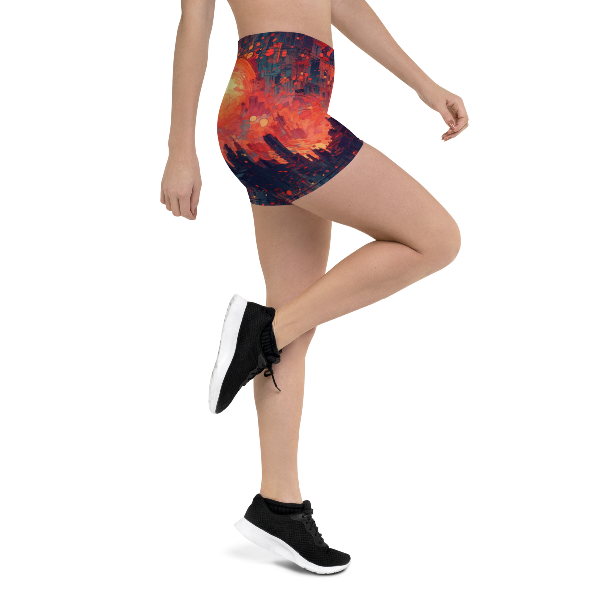 Fiery Dawn - Red/Black - Women's Shorts - Image 5