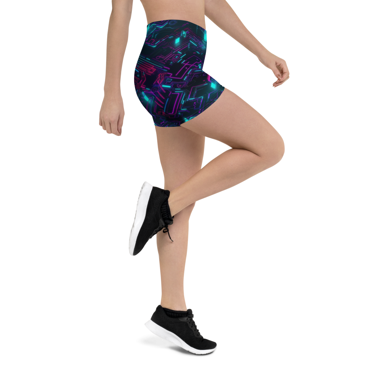 Cyberspace Circuits - Blue - Women's Shorts - Image 5