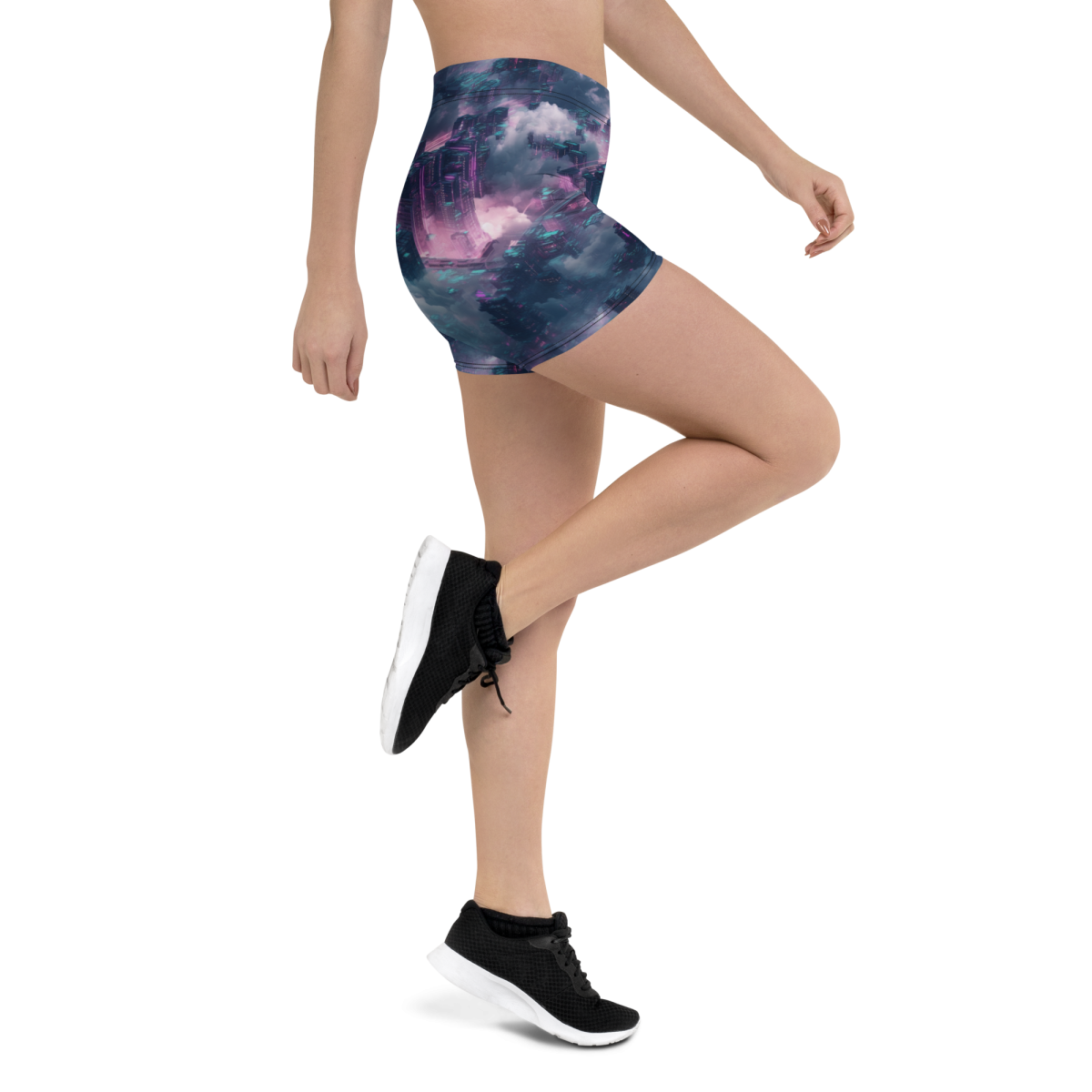 Cloudy City - Blue/Magenta - Women's Shorts - Image 5