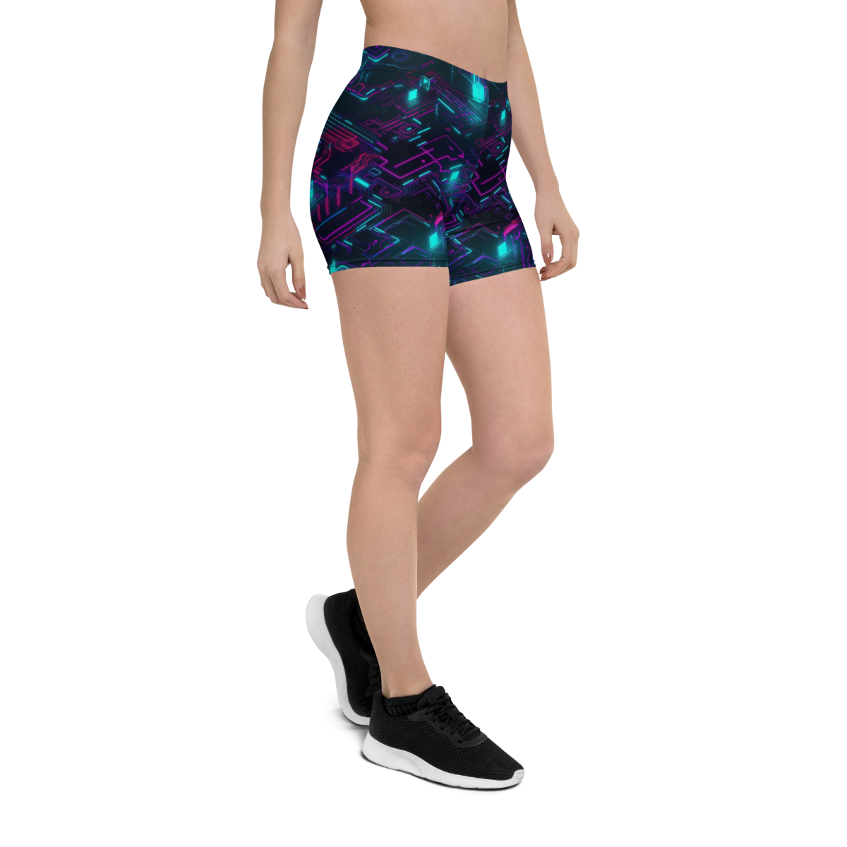 Cyberspace Circuits - Blue - Women's Shorts - Image 2