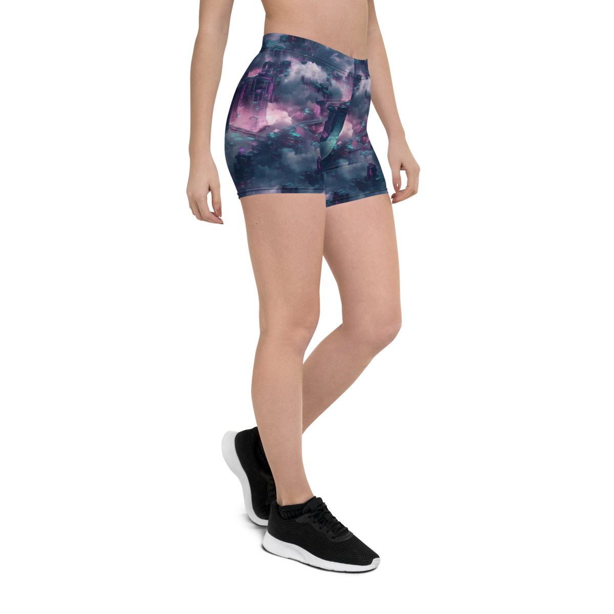 Cloudy City - Blue/Magenta - Women's Shorts - Image 2
