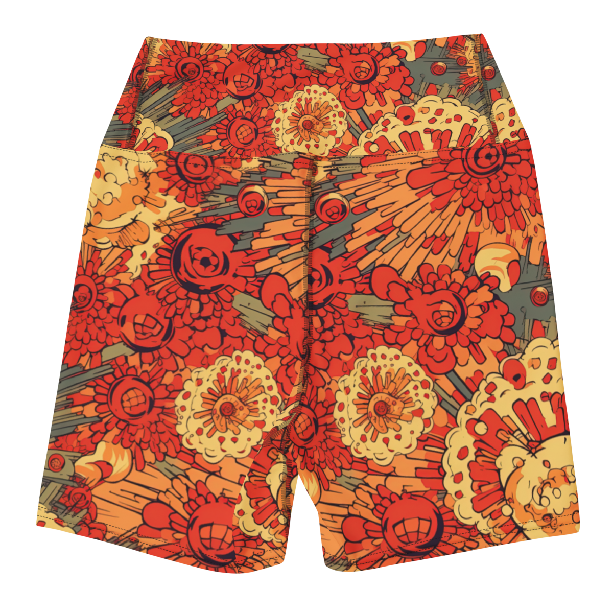 Fiery Fusion - Orange - Yoga Shorts - Image 16