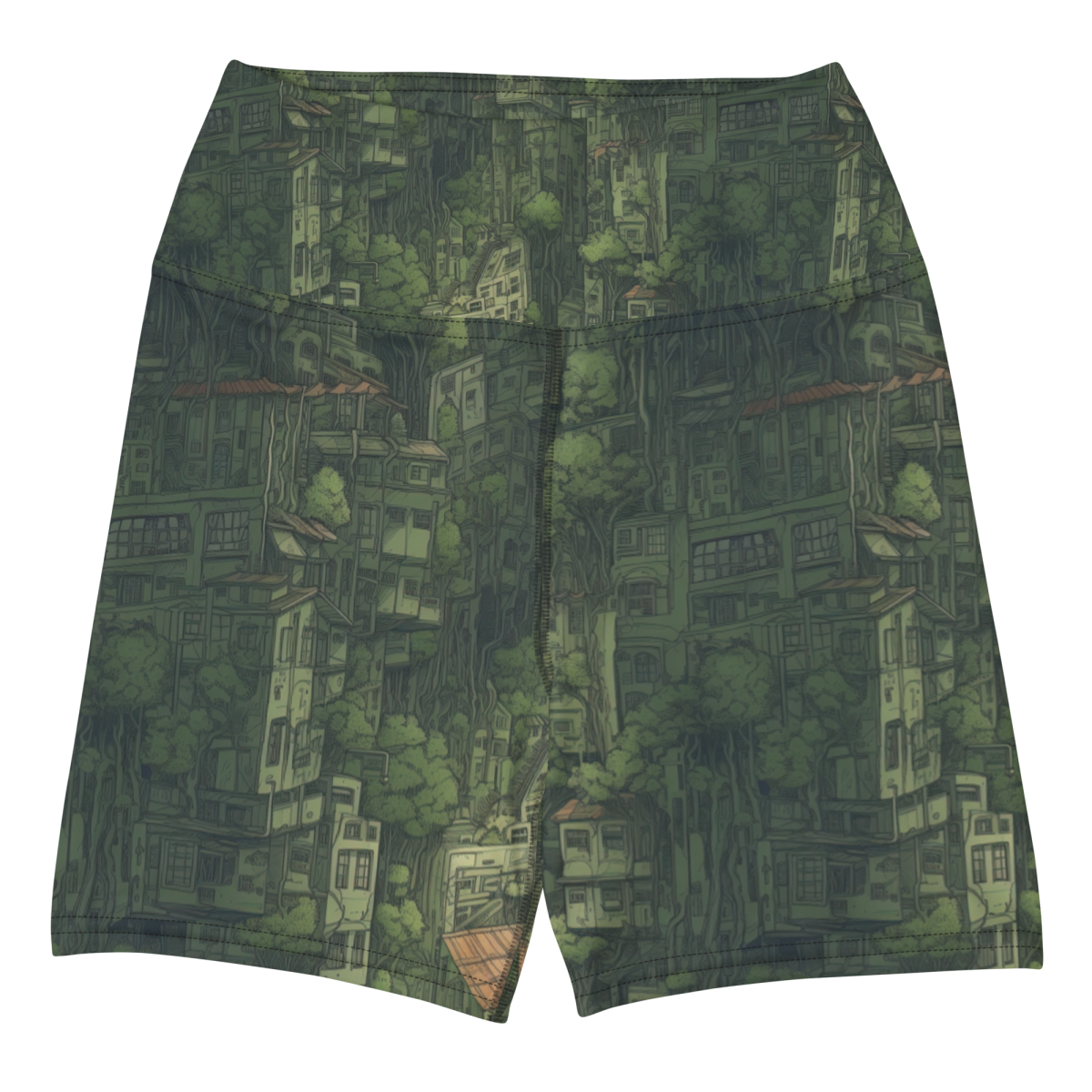 Nature Reclaims - Green - Yoga Shorts - Image 3